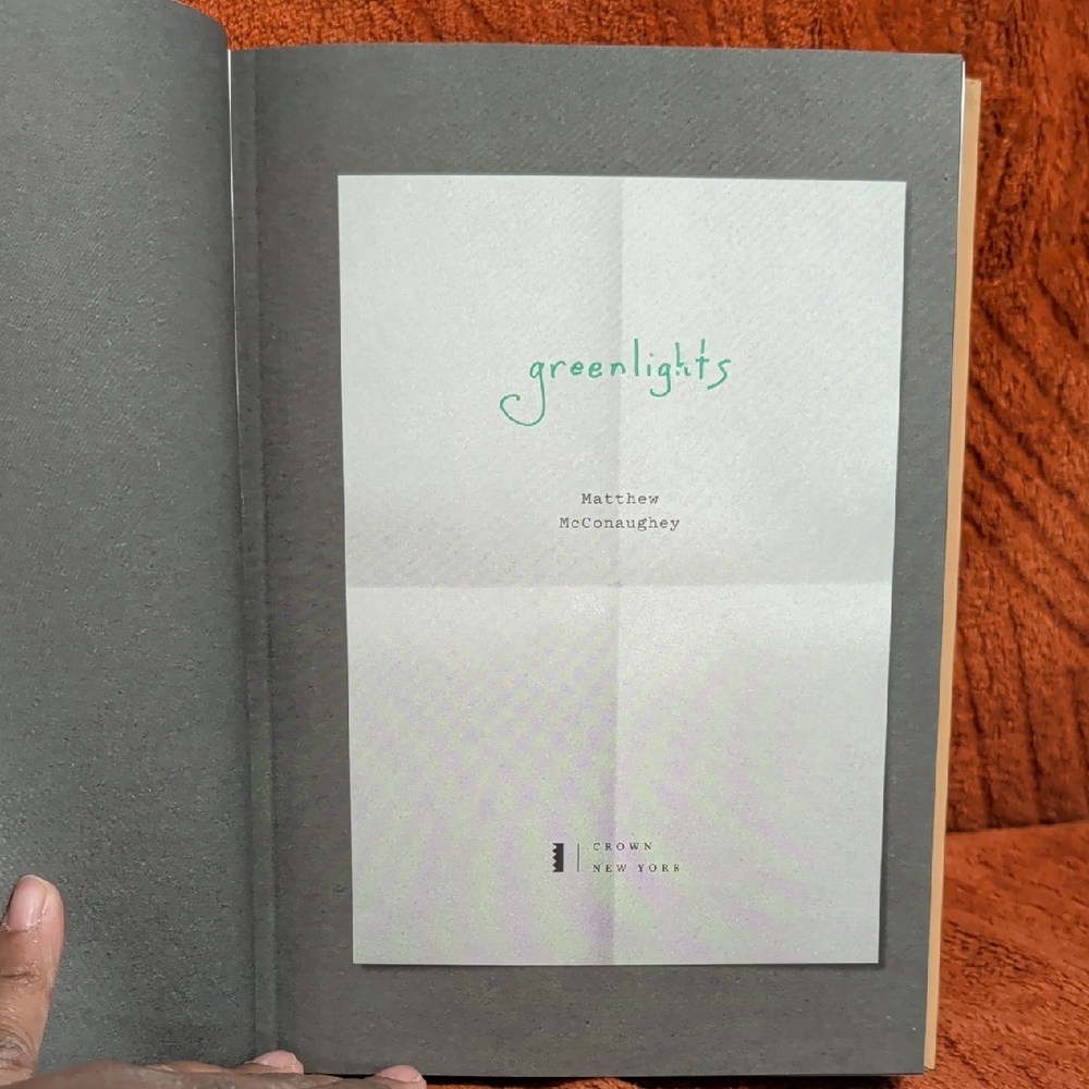 Greenlights Book by Matthew McConaughey